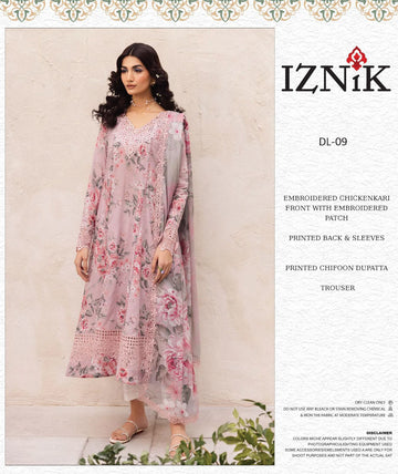 STITCHED) Exclusive Iznik Lawn Collection Dalfa D9