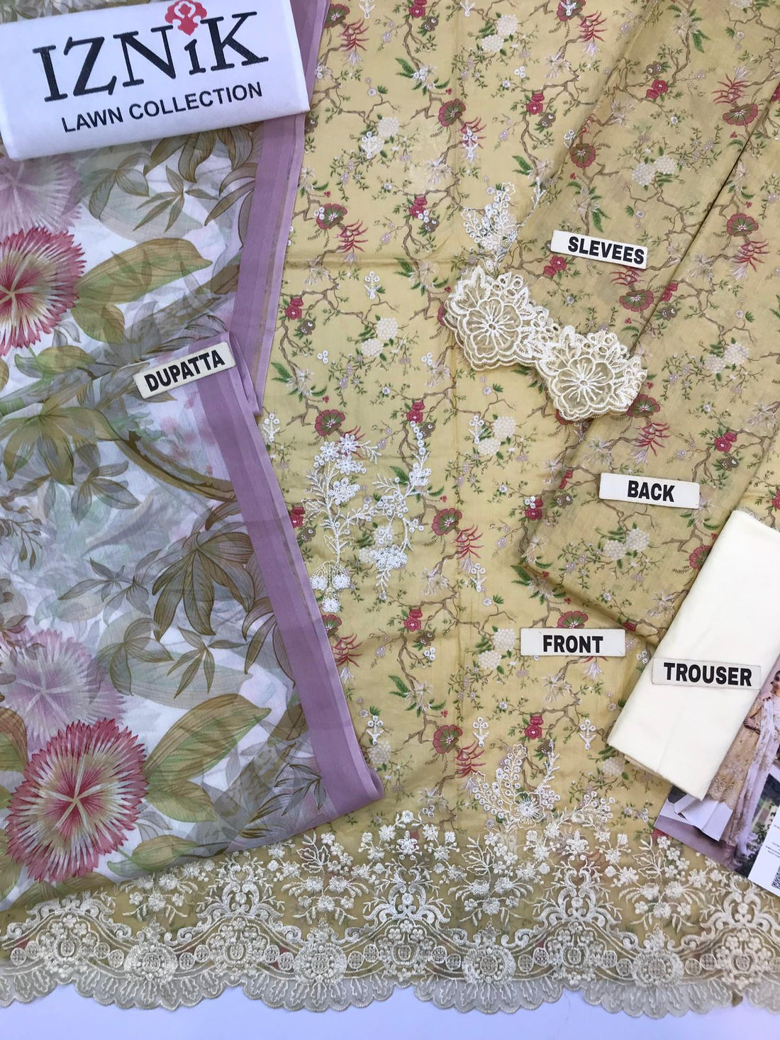 STITCHED) IZNIK Embroidery Luxury LAWN