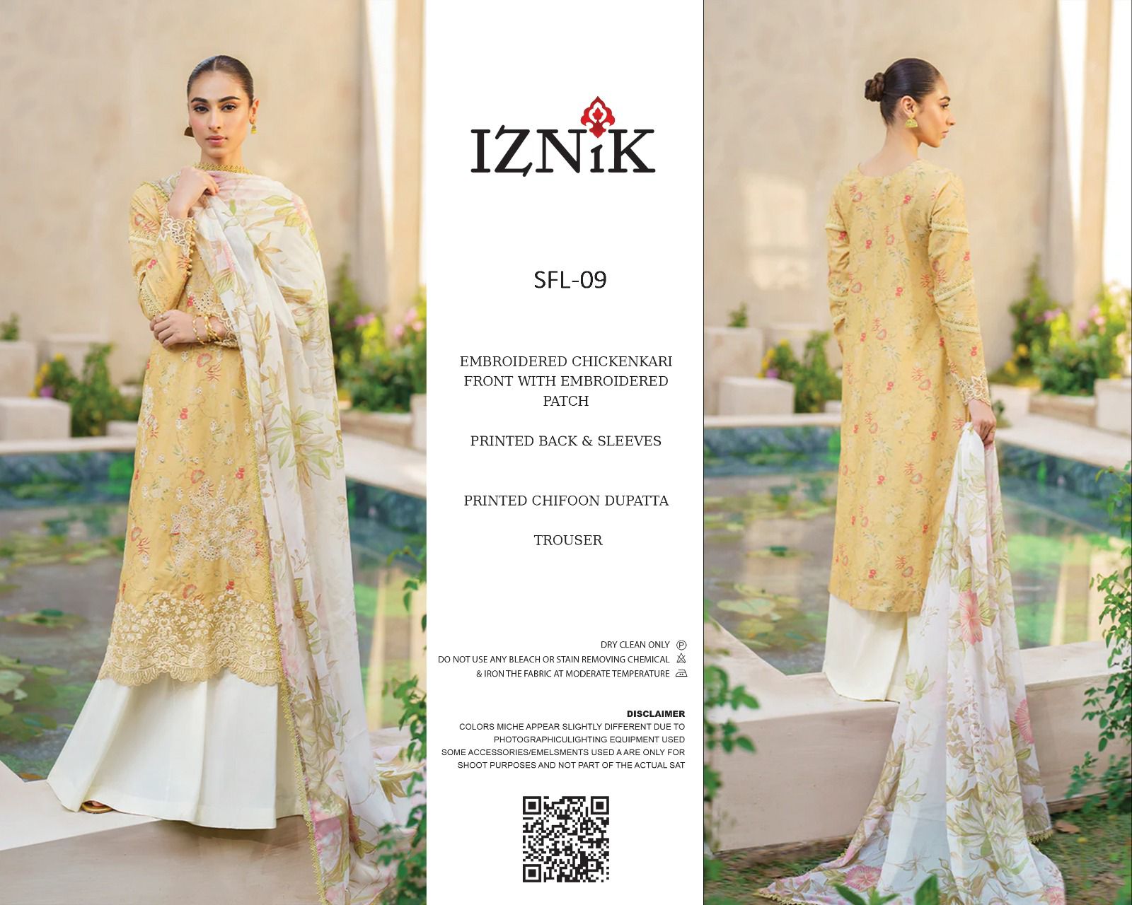 STITCHED) IZNIK Embroidery Luxury LAWN